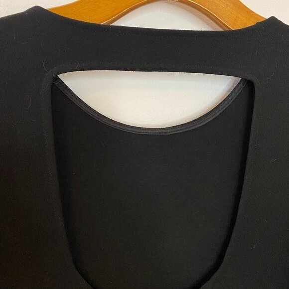 Zara Black Open Back Long Sleeve Shift Dress - Picture 5 of 9